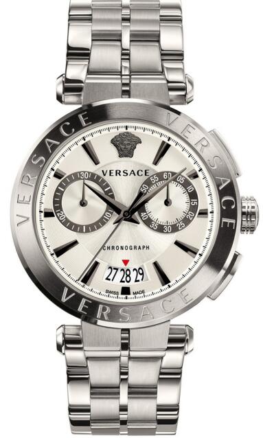 Versace Aion Stainless Steel 45mm VBR040017 Men's watch Replica